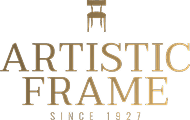Logo of Artistic Frames with a chair icon and established year 1927.